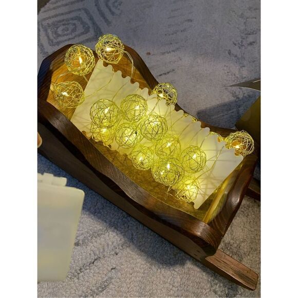 Christmas decor sled and pier 1 imports small lights - Picture 3 of 6